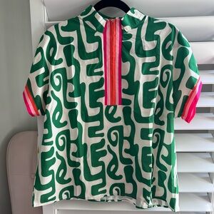 Stylish Green and Pink Women’s Shirt